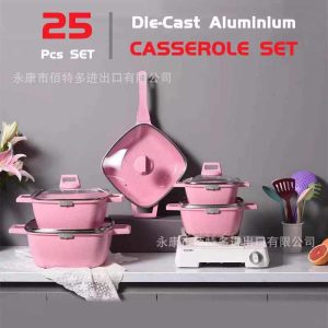 Die cast granite pot